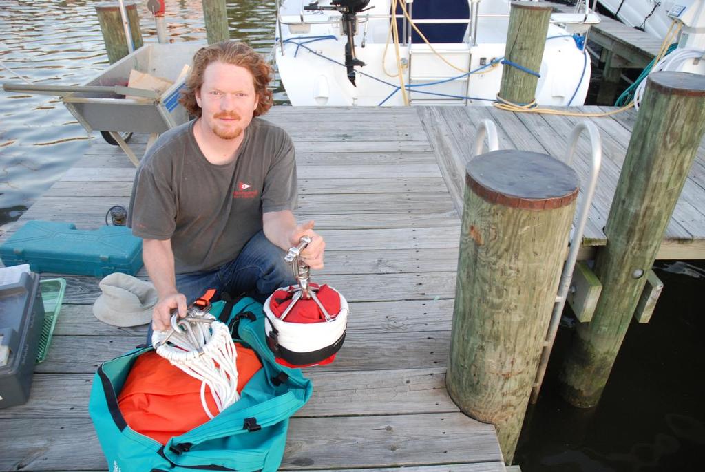 Matt Rutherford - getting ready for the Ocean Research Project © Natasha Pyle http://www.turtlemoonworld.com